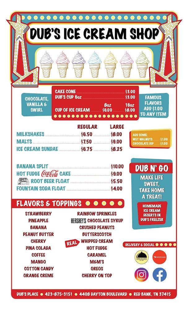 Dub's Place Menu image 2