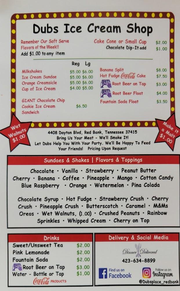 Dub's Place Menu image 3